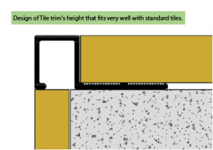 Square Tile Trim Alusite Design