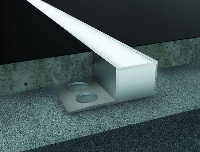 Aluminium Tile Trim for LED light Alusite Lightning series