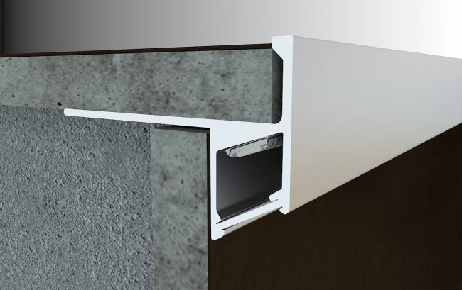 Aluminium Stair Nose for LED Light Alusite Lightning series