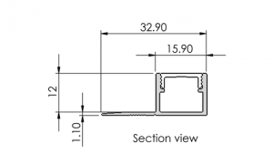 Lightning Square Trim - Alusite