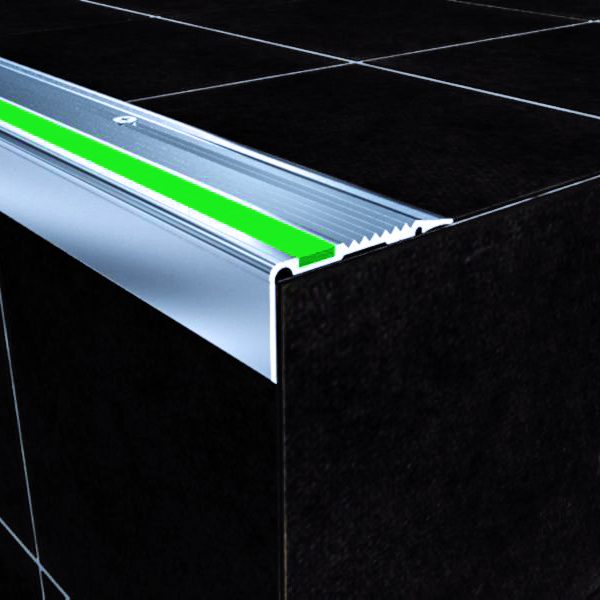 Aluminium Safety Stair Nose With illuminating Alusite