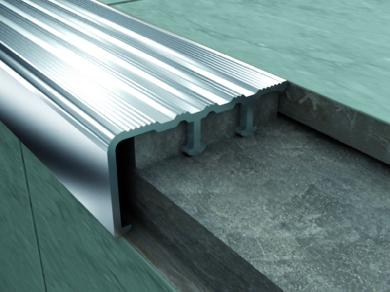Aluminium Stair Nose for Concrete or tile Alusite SNAP Series