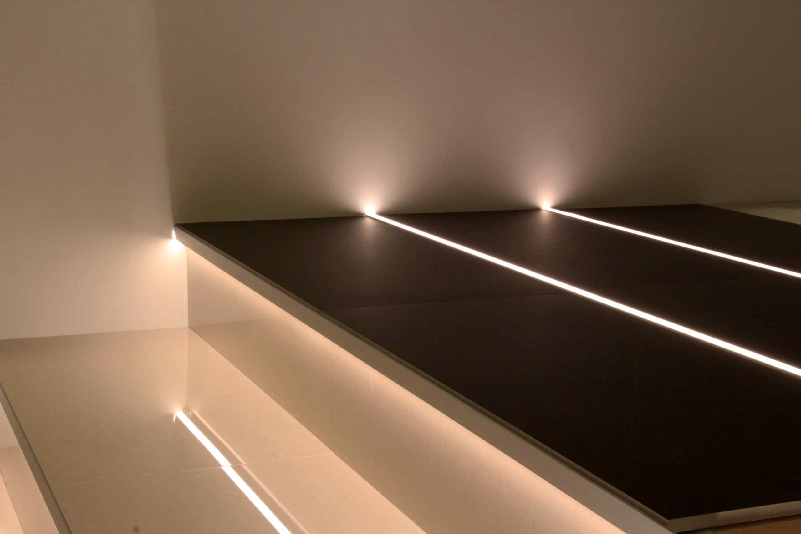 Aluminium Square Tile Trim for LED light Alusite Lightning series