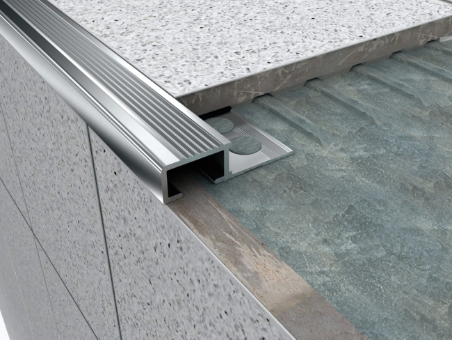 จมูกบันไดอลูมิเนียม เกรด 6063 T5 จมูกบันไดอลูมิเนียม Alusite