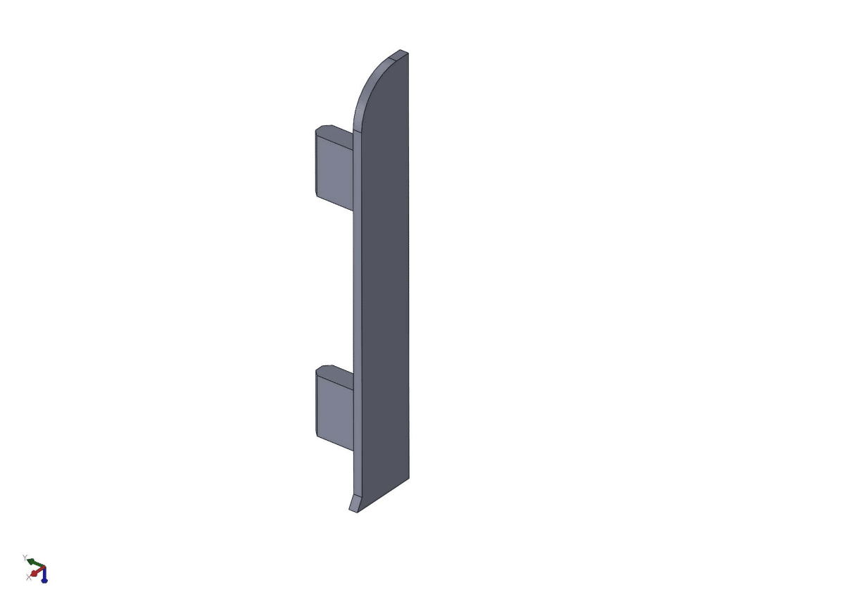 Aluminium End Cap For Aluminium Quick Clip Skirting Alusite SK series